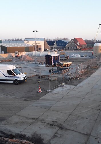 Installation of wastewater storage tank